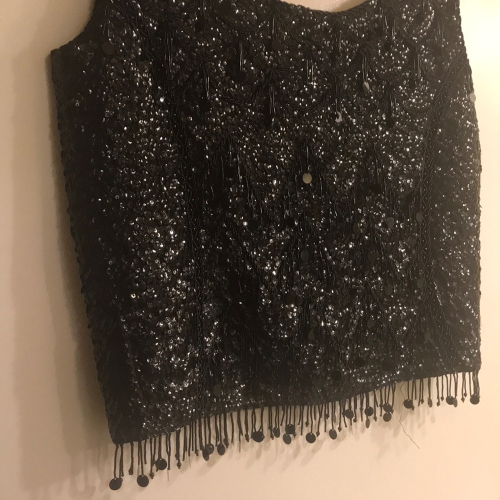 Evening Top With Intricate Sequence/Beads - image 2